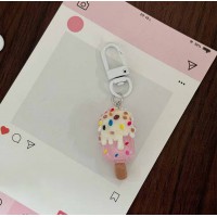 Pink Ice Cream Keychain